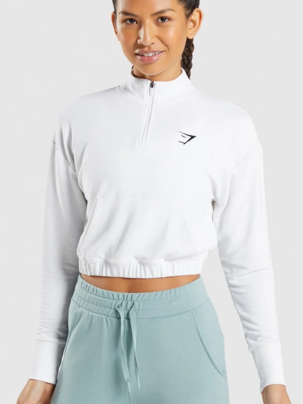 Gymshark Pippa Training 1/4 Zip Pullover White Size S